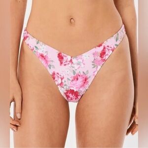 Hollister womens Floral Pink bikini bottoms size   XL